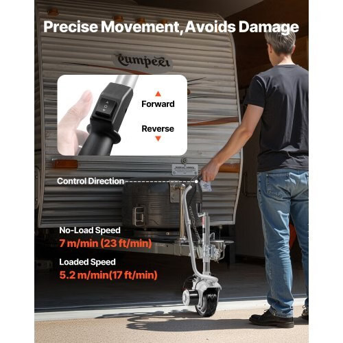 Electric Trailer Dolly, 5500 lbs Towing Capacity, 380W 12V Motorized Jockey Whe