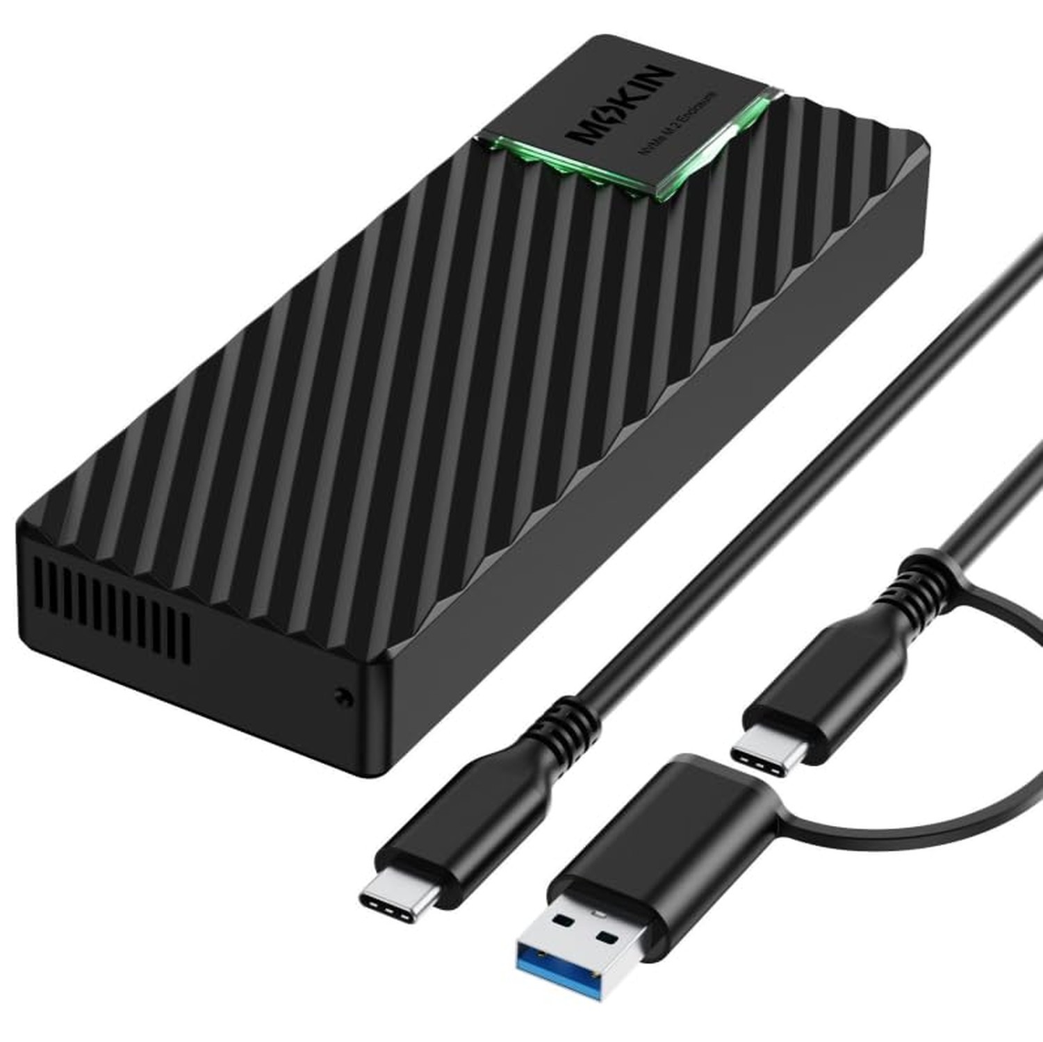 MOKiN M.2 NVMe Enclosure, 20Gbps M.2 Enclosure Adapter, SSD Drive Reader to U…