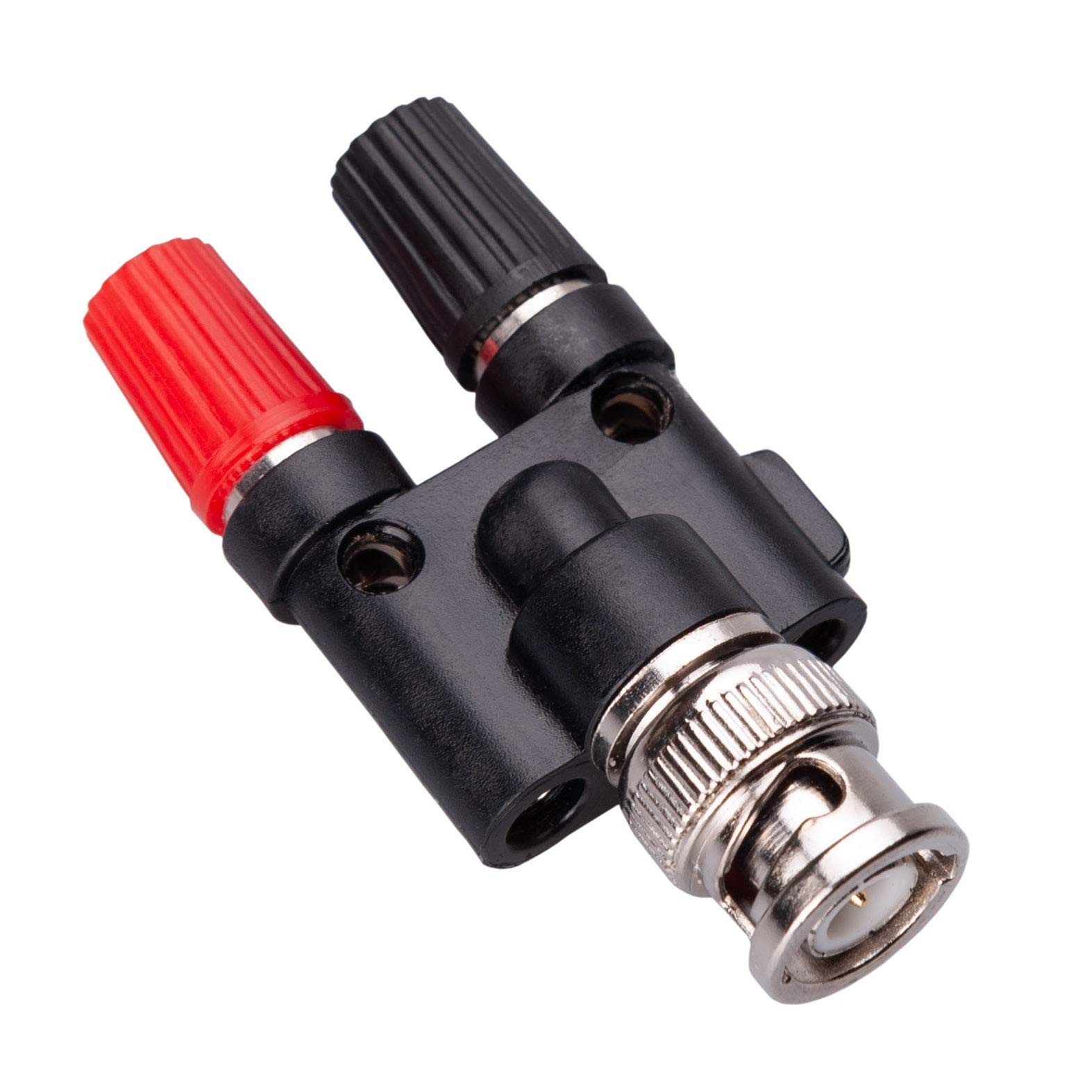 Keple BNC Male Plug to 2 x 4mm Dual Banana Female Socket Adapter Binding Post…