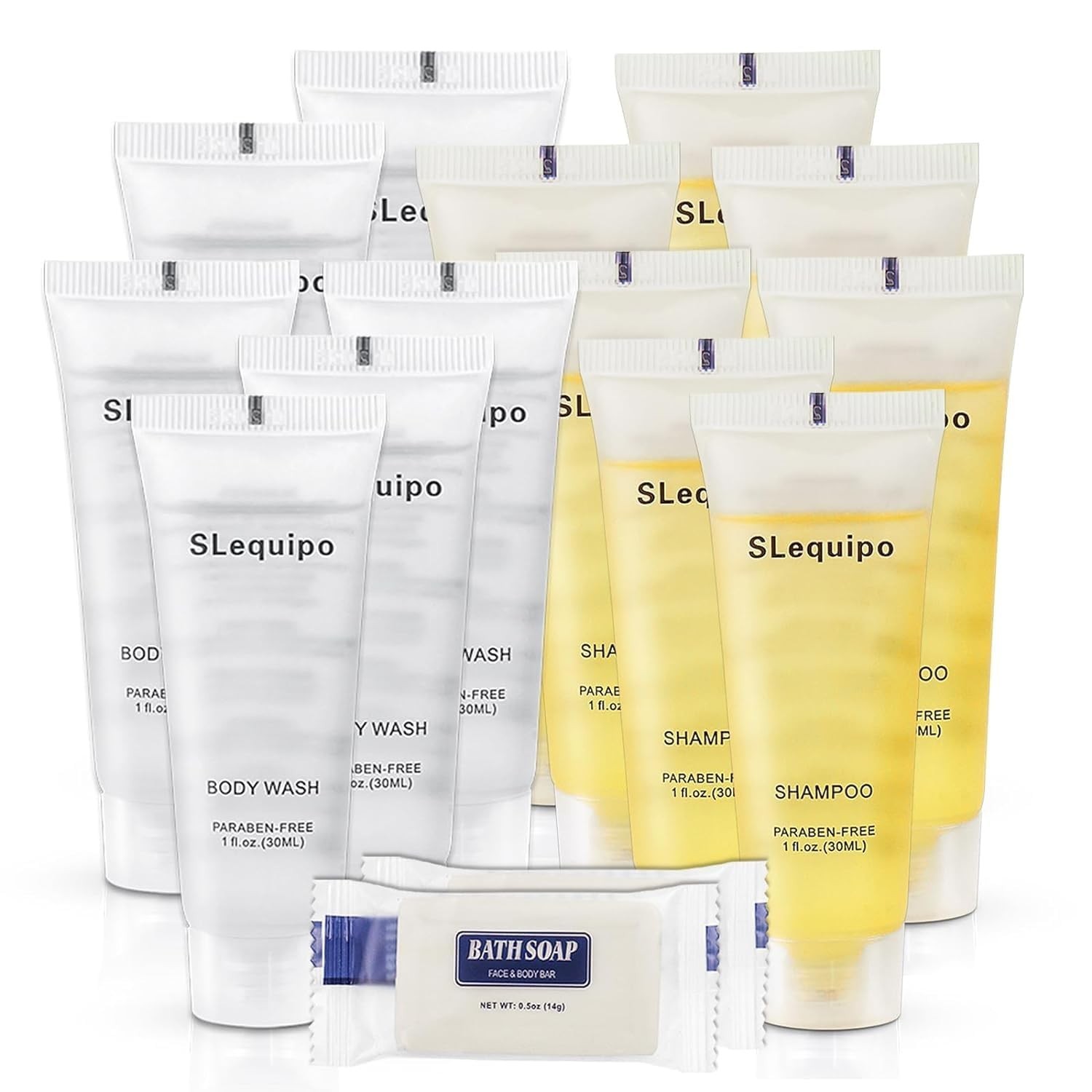 Travel Size Hotel Toiletries Bulk Set: 20 Bar Soap 0.5oz, 20 Shampoo, 20 Body…