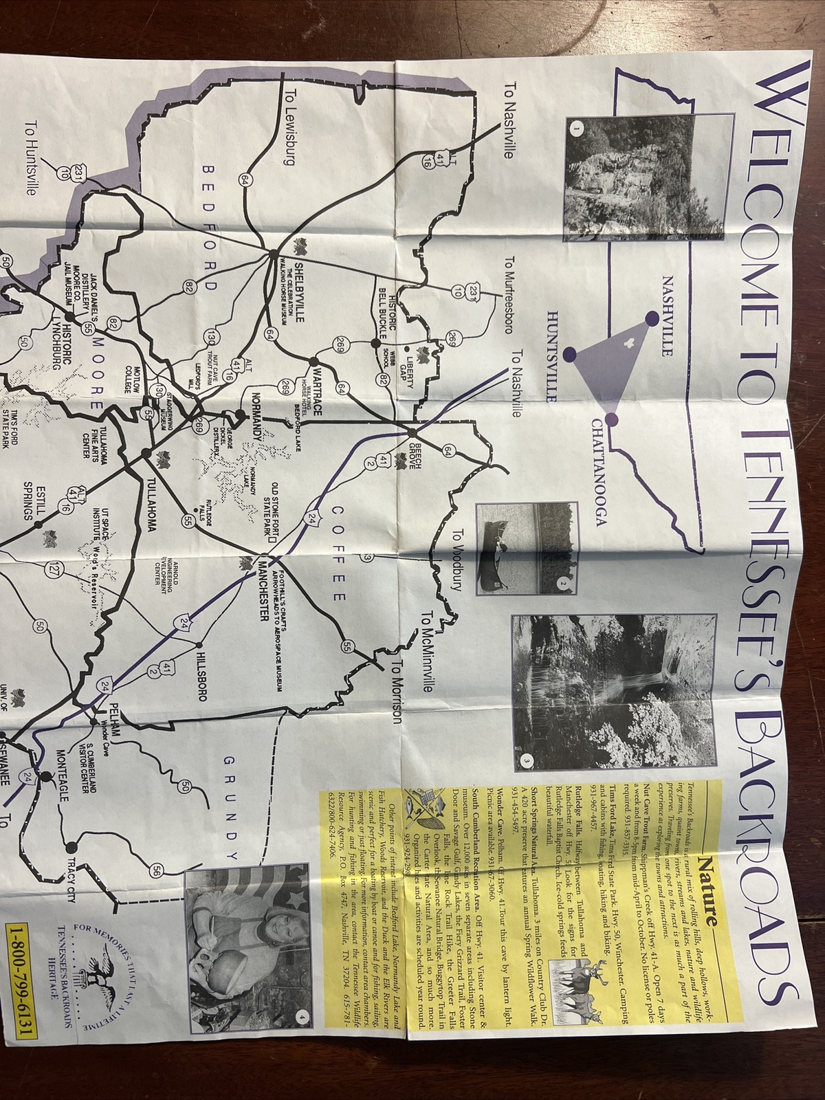 Vintage Tennessee Back Roads Heritage Maps Southern Hospitality, Listings