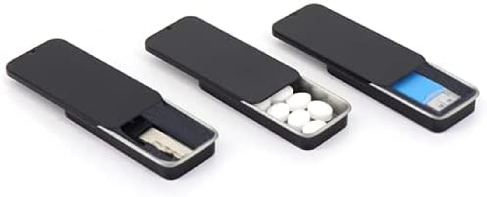 IVYRISE 3 PCS Metal Tin Box Containers Rectangular Empty Hinged Tins Box Cont…