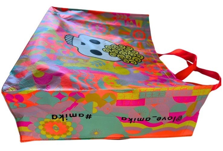 Amika Premium Reusable Tote Bag Large Size amika Signature Print Bag Womans Tote