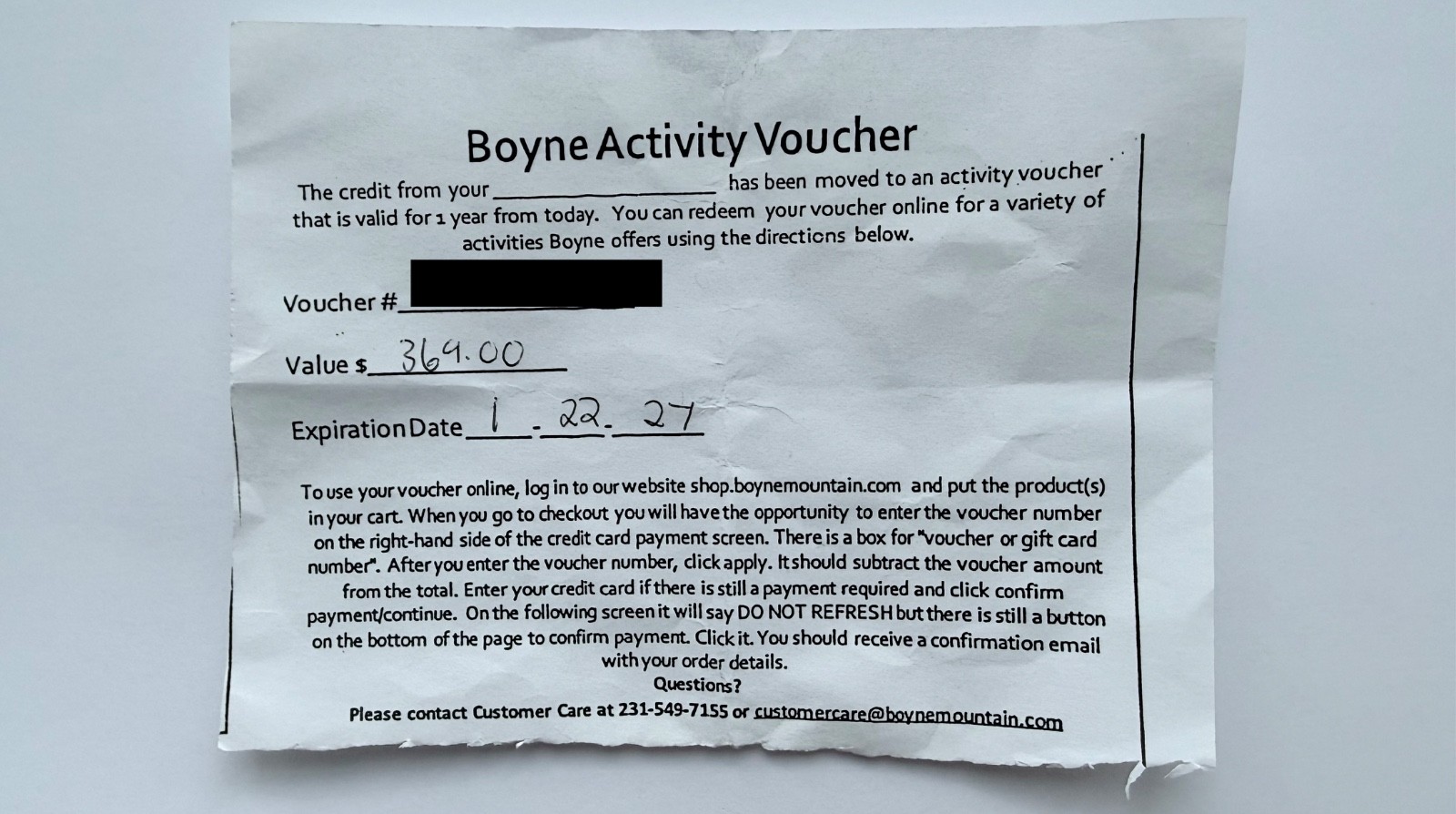 Boyne Mountain Resort $369 Activity Voucher for HALF PRICE! Free shipping