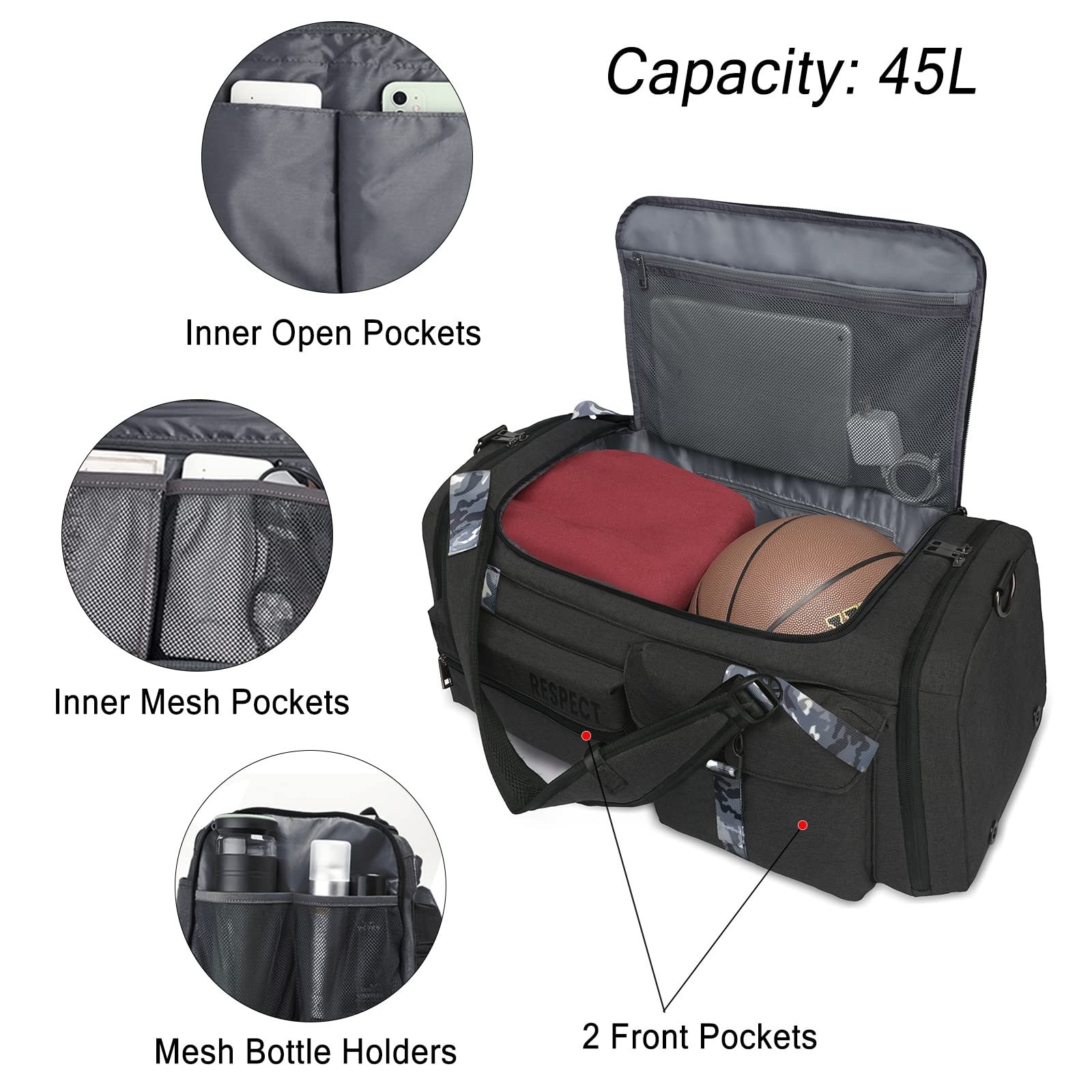 Cico Rider Gym Bags for Men Gym Duffle Bag Backpack 3-Way Sports Duffel Bags …