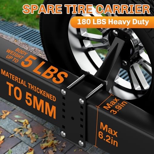 WELLUCK Trailer Spare Tire Mount Carrier 150lbs 4 5 6 Lug