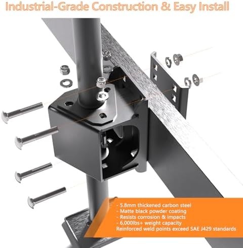 Trailer Jack Relocation Kit, Heavy Duty Side Mount Bracket for A-Frame & Electri