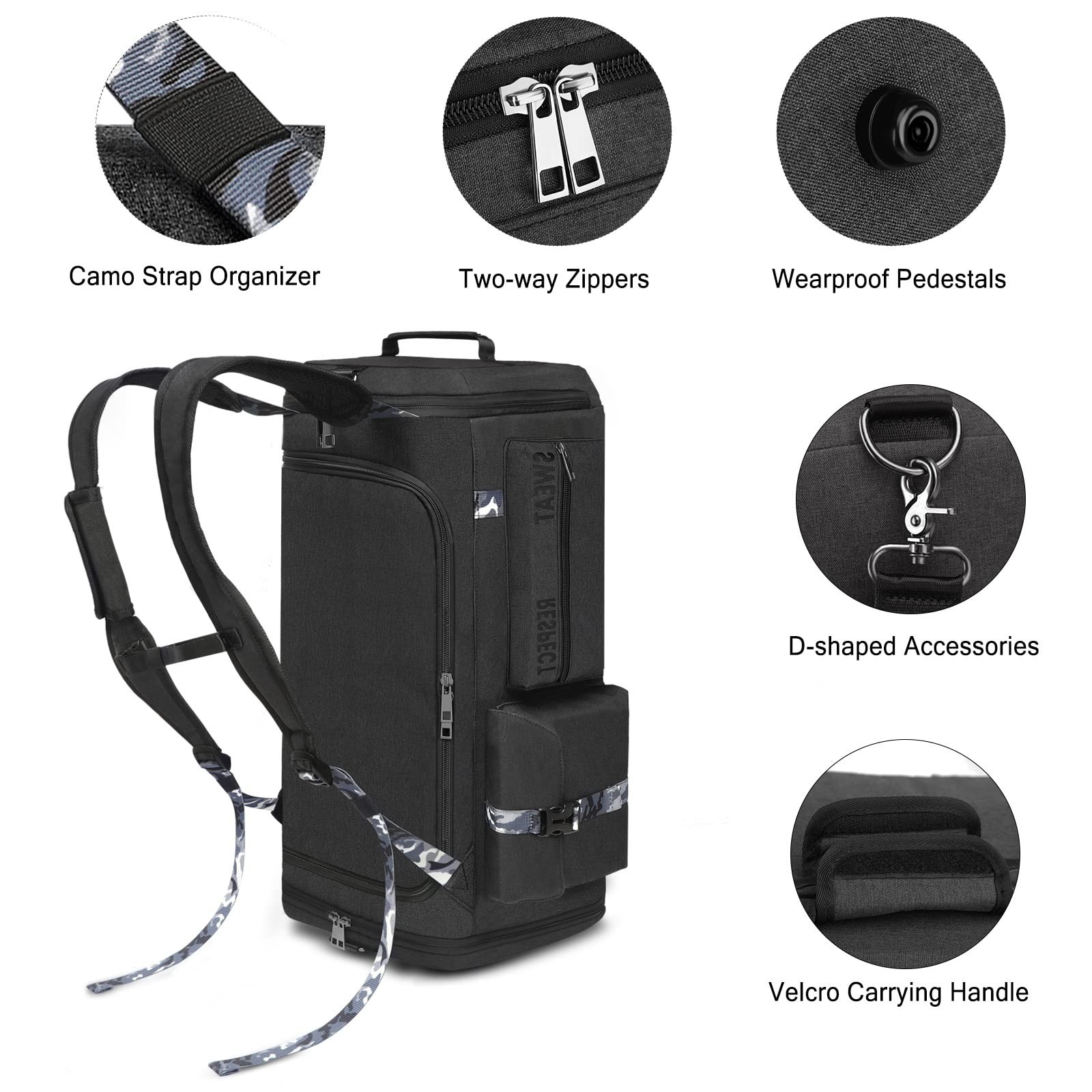 Cico Rider Gym Bags for Men Gym Duffle Bag Backpack 3-Way Sports Duffel Bags …