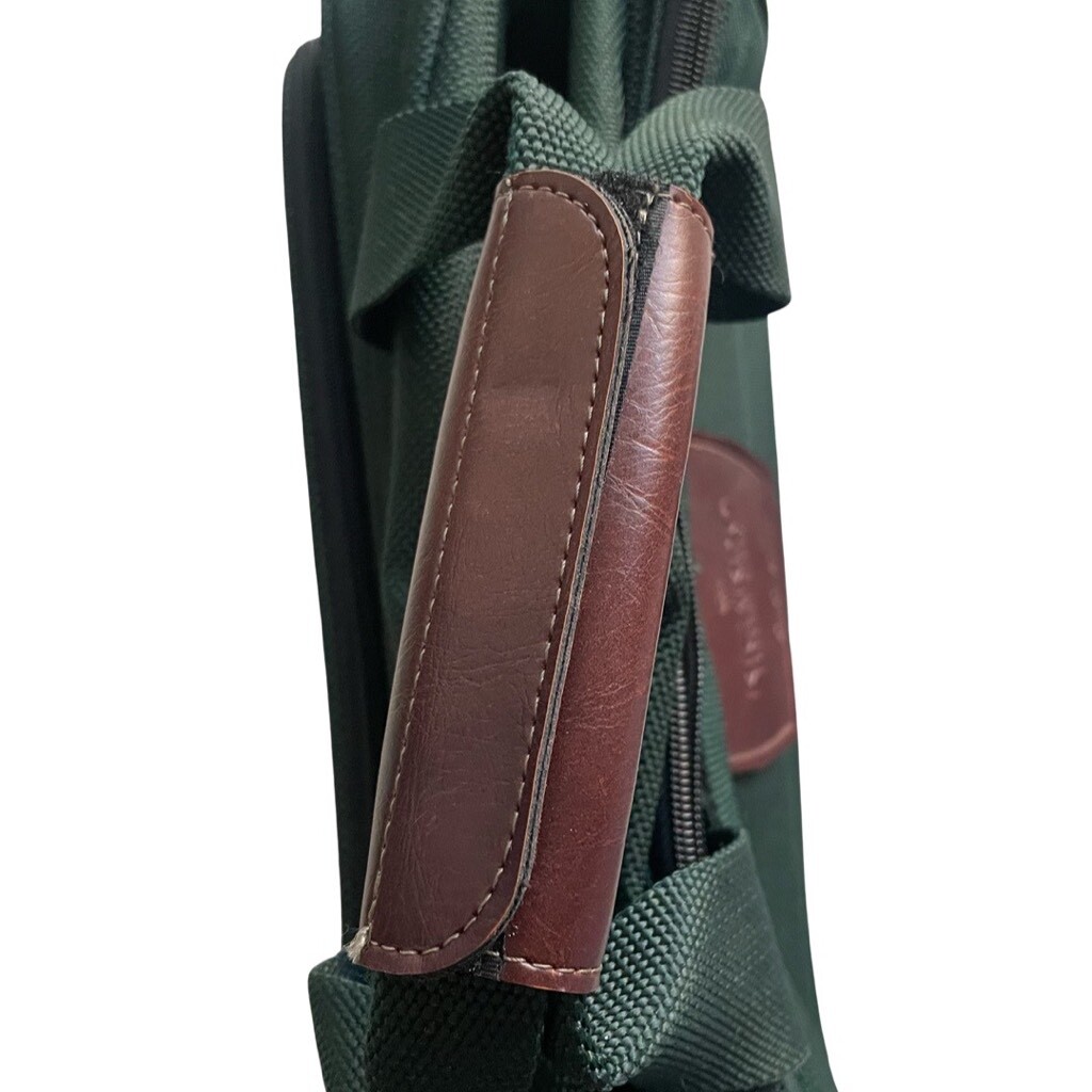 RICARDO BEVERLY HILLS Santa Cruz” green Travel Bag w/ Gold & Bronze accents