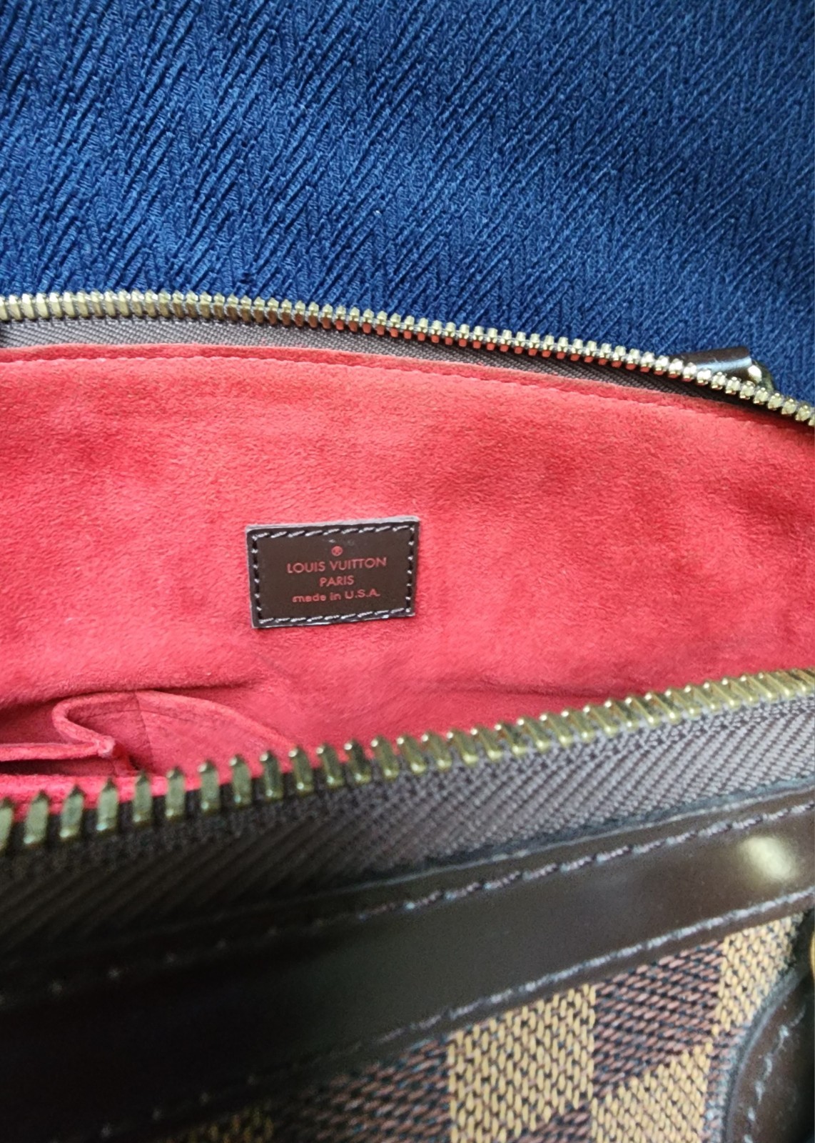 Louis Vuitton Trevi GM Damier Ebene Satche/Top Handle Red Interior Beautiful