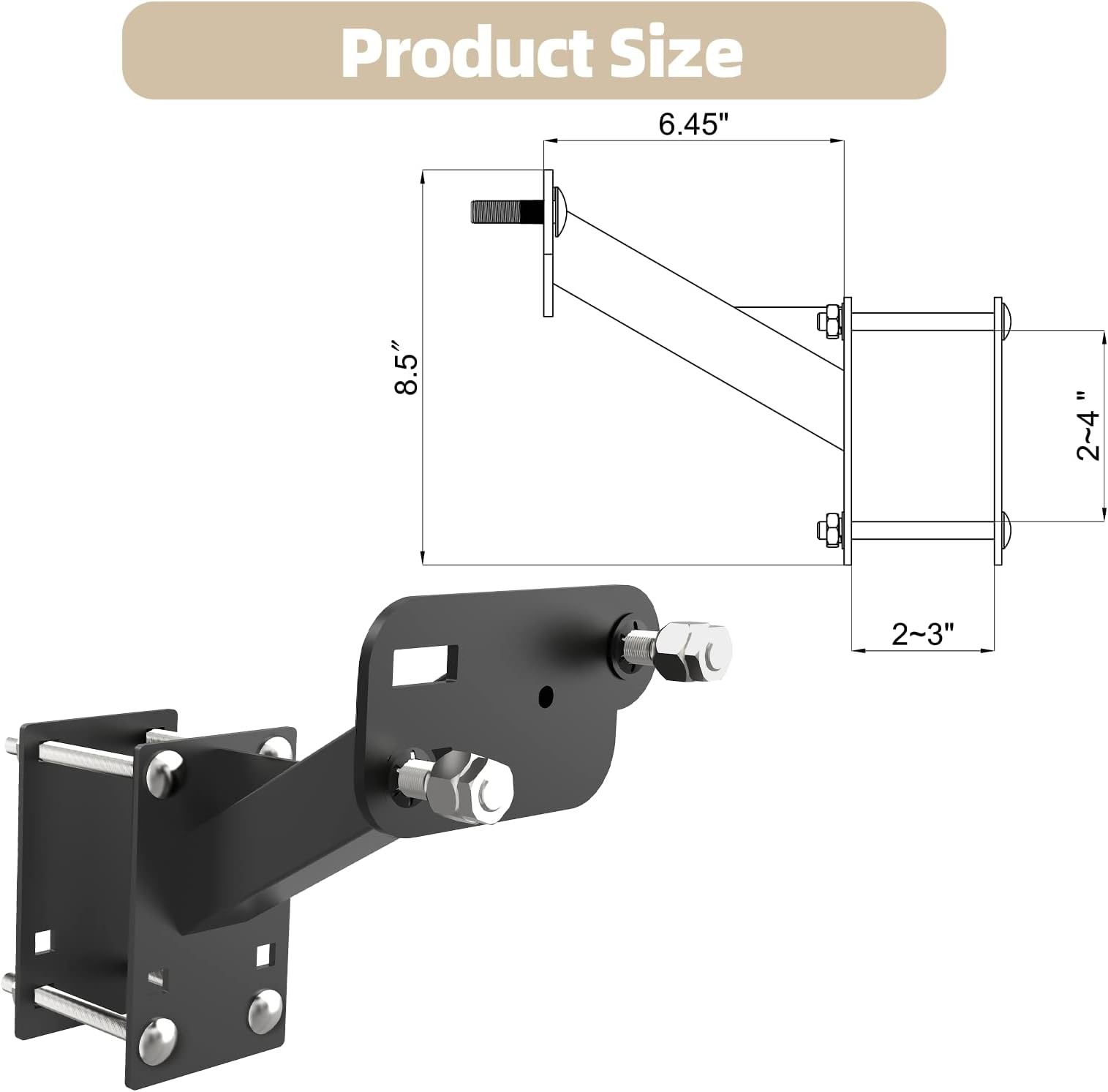 Spare Tire Carrier- Trailer Spare tire Mount, Fits Most 4 & 5 Lugs Wheels, Ho…
