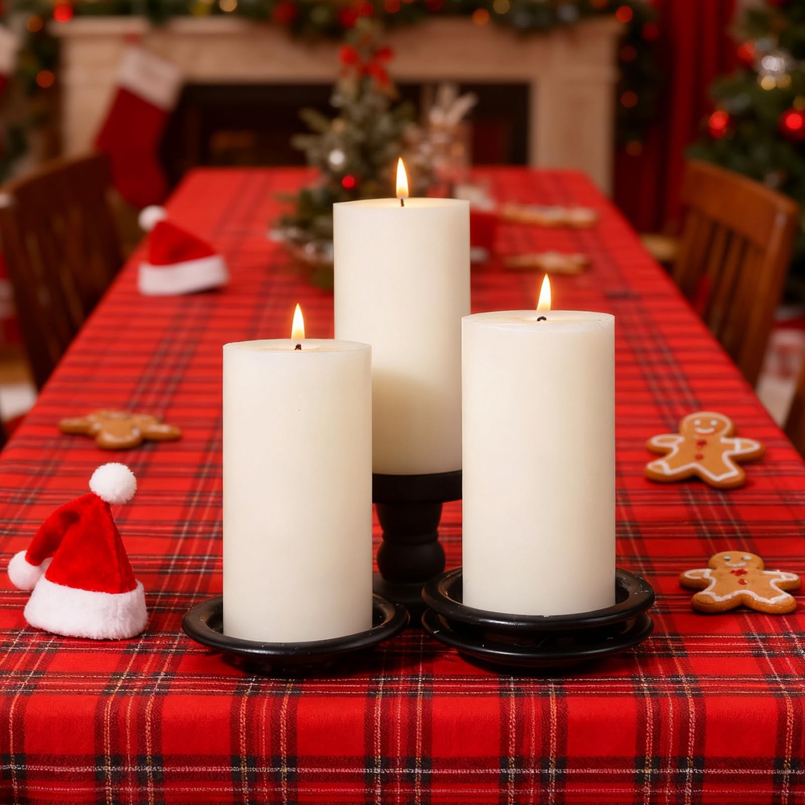 2.8×6 Inch Soy White Pillar Candles 255 Hours Long Burning Natural Unscented …