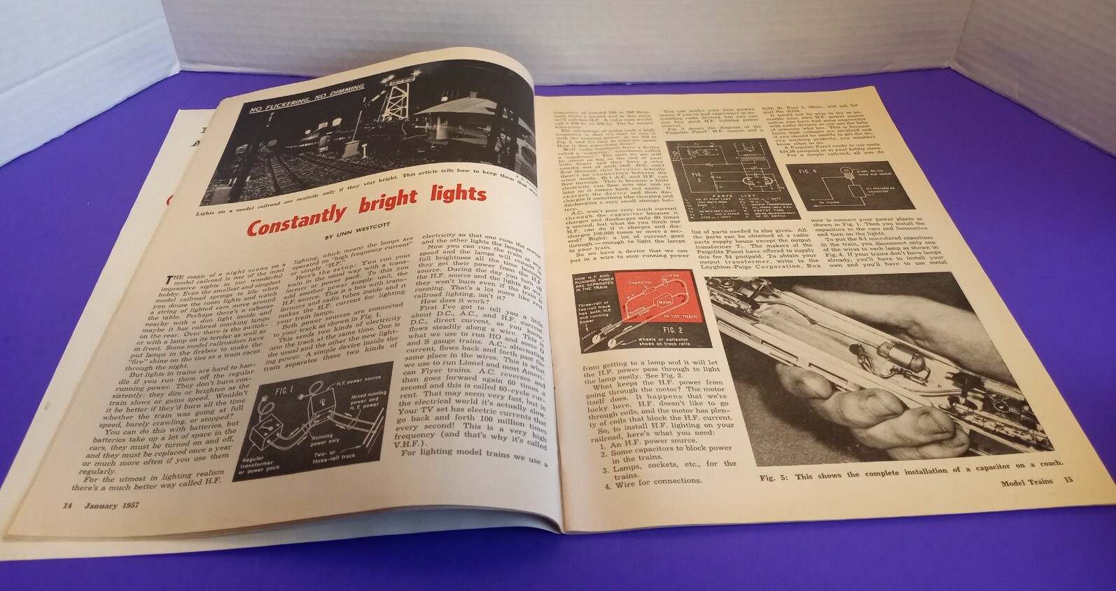 MODEL TRAINS MAGAZINE All Ages Gauges 1957 how to make trees track plans book