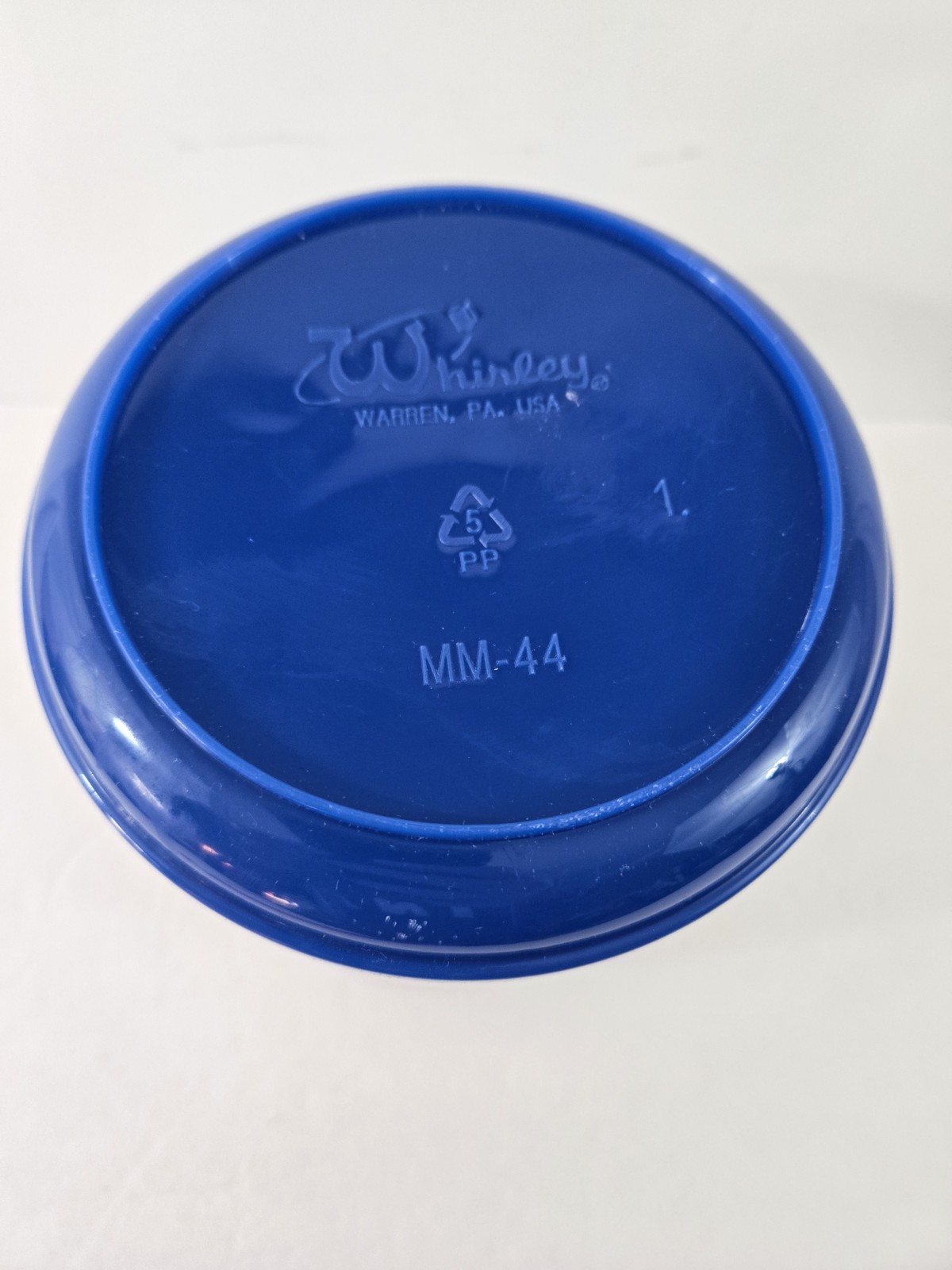 Whirley Travel Mug Cup Fort Myers Beach FLORIDA 44oz Blue Orange Palm Tree Shell