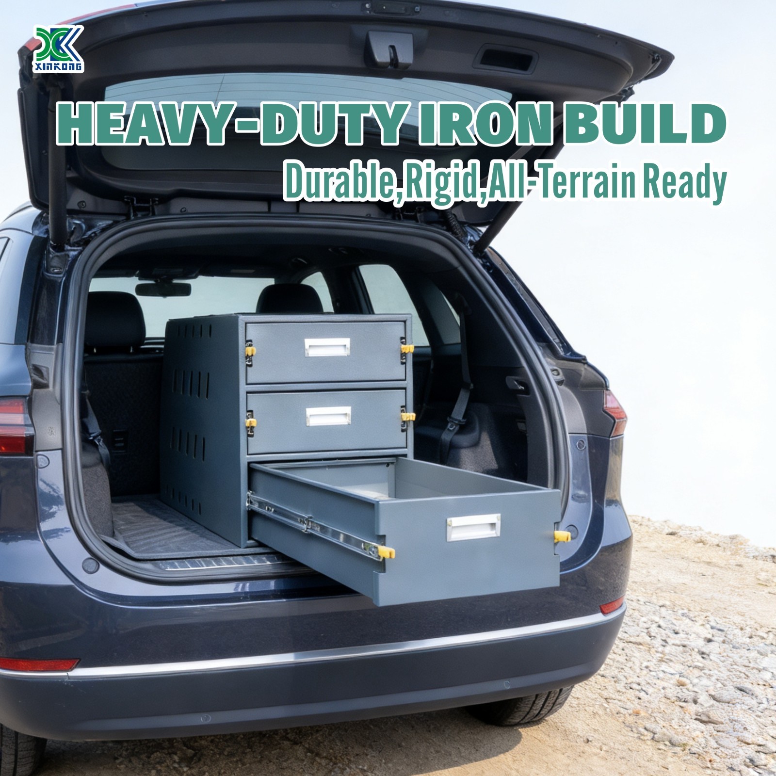 XK Car SUV Trunk Organizer, 3 Drawers Storage Tool Box