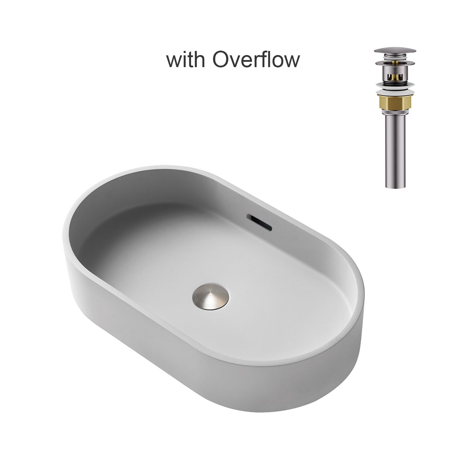 Bathroom Sink Drain with Strainer Basket and Pop-Up Drain Stopper Set (Brushe…