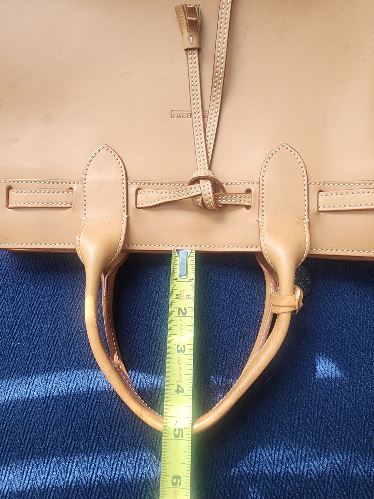 Dooney & Bourke Tan Satchel Top Handle Bag Double Handles Alto Italy