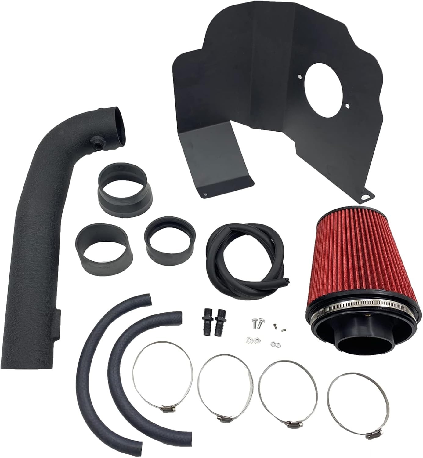 4-Inch Cold Air Intake Kit with Heat Shield + Filter Compatible for Silverado 15