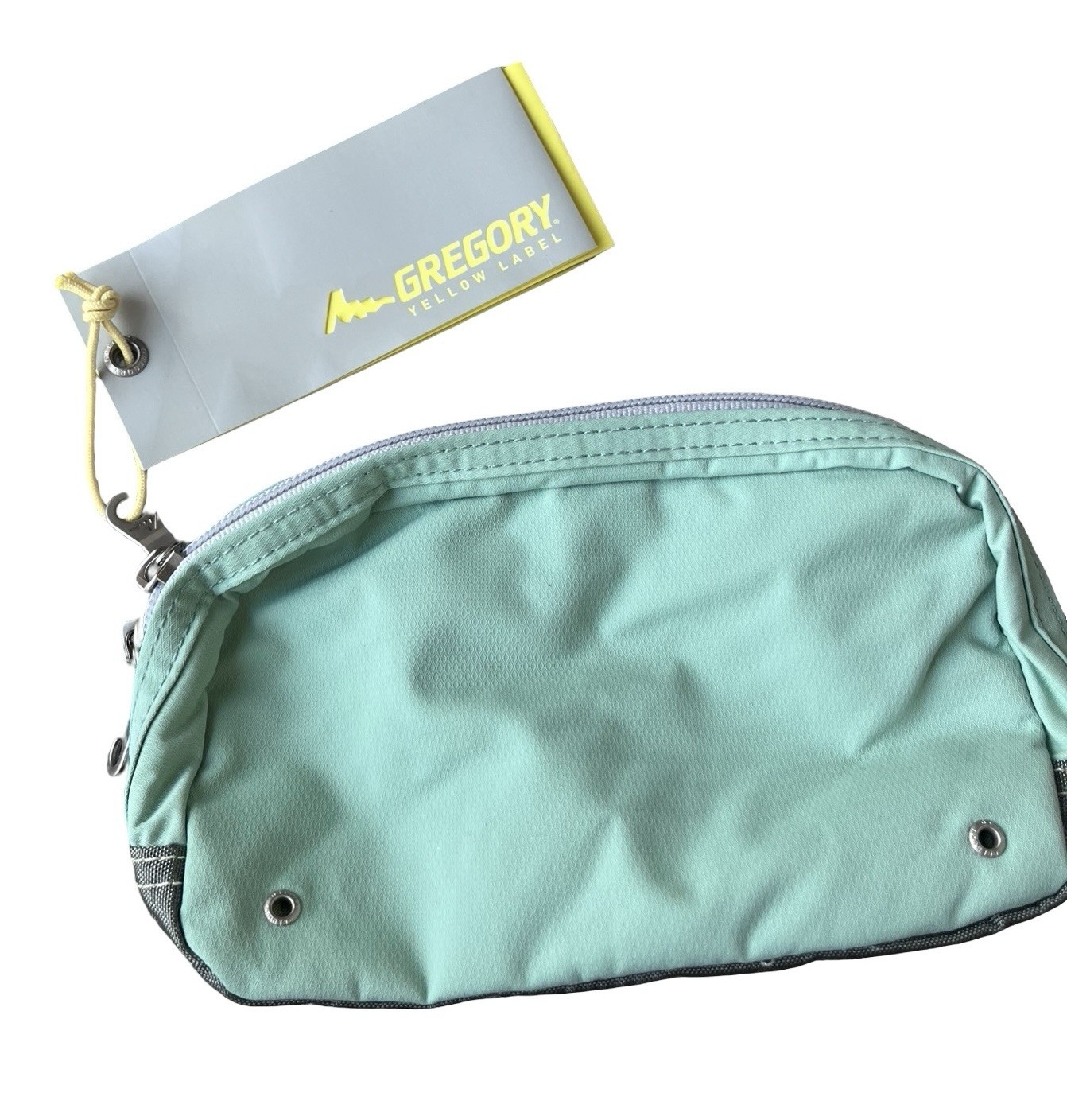 Gregory Yellow Label Accessory Pouch Medium Mint Green Zip Travel Organizer NWT
