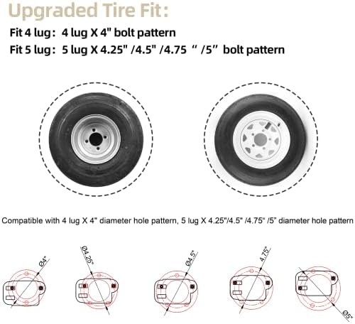 Spare Tire Carrier- Trailer Spare tire Mount, Fits Most 4 & 5 Lugs Wheels, Ho…