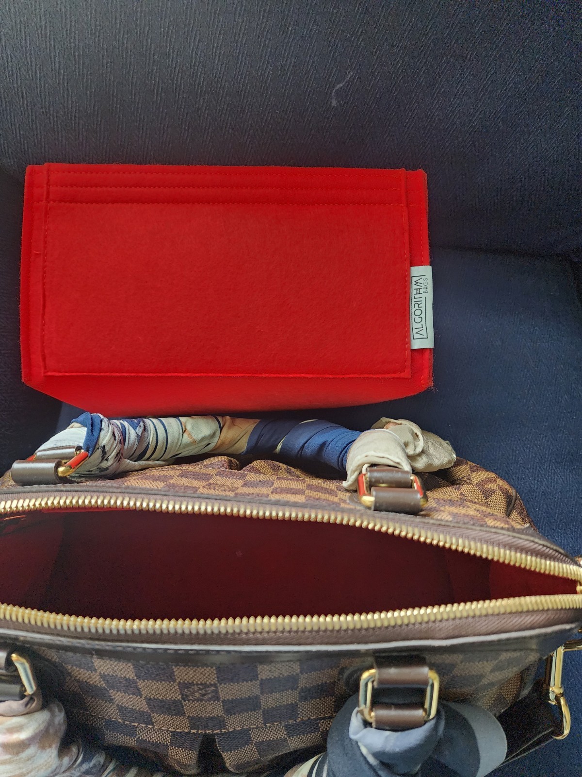 Louis Vuitton Trevi GM Damier Ebene Satche/Top Handle Red Interior Beautiful