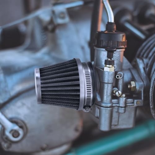 Cold Air Intake Filter for Motorcycle Turbo Vent Breather Air Intake Black 52mm