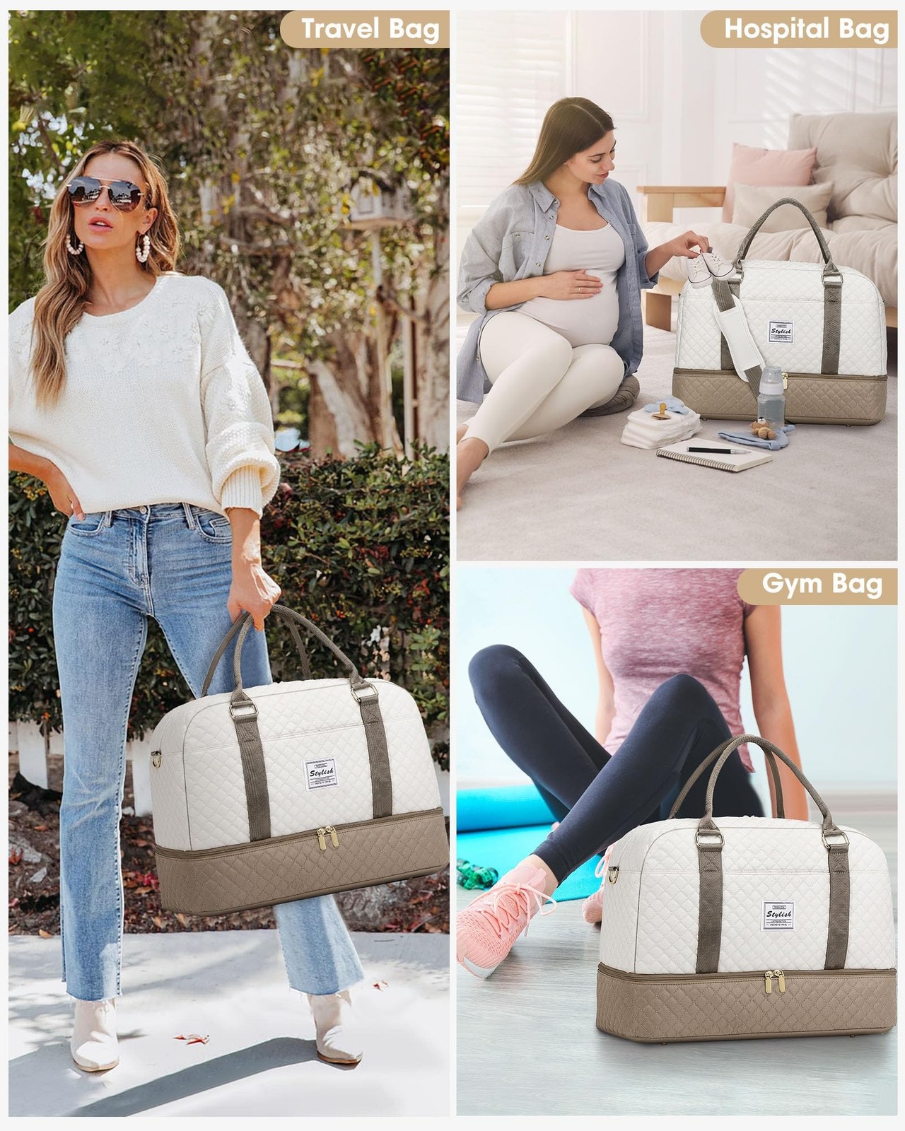 Travel Duffle Bag Weekender for Women: Travel Duffel Carry-On Overnight Bags …
