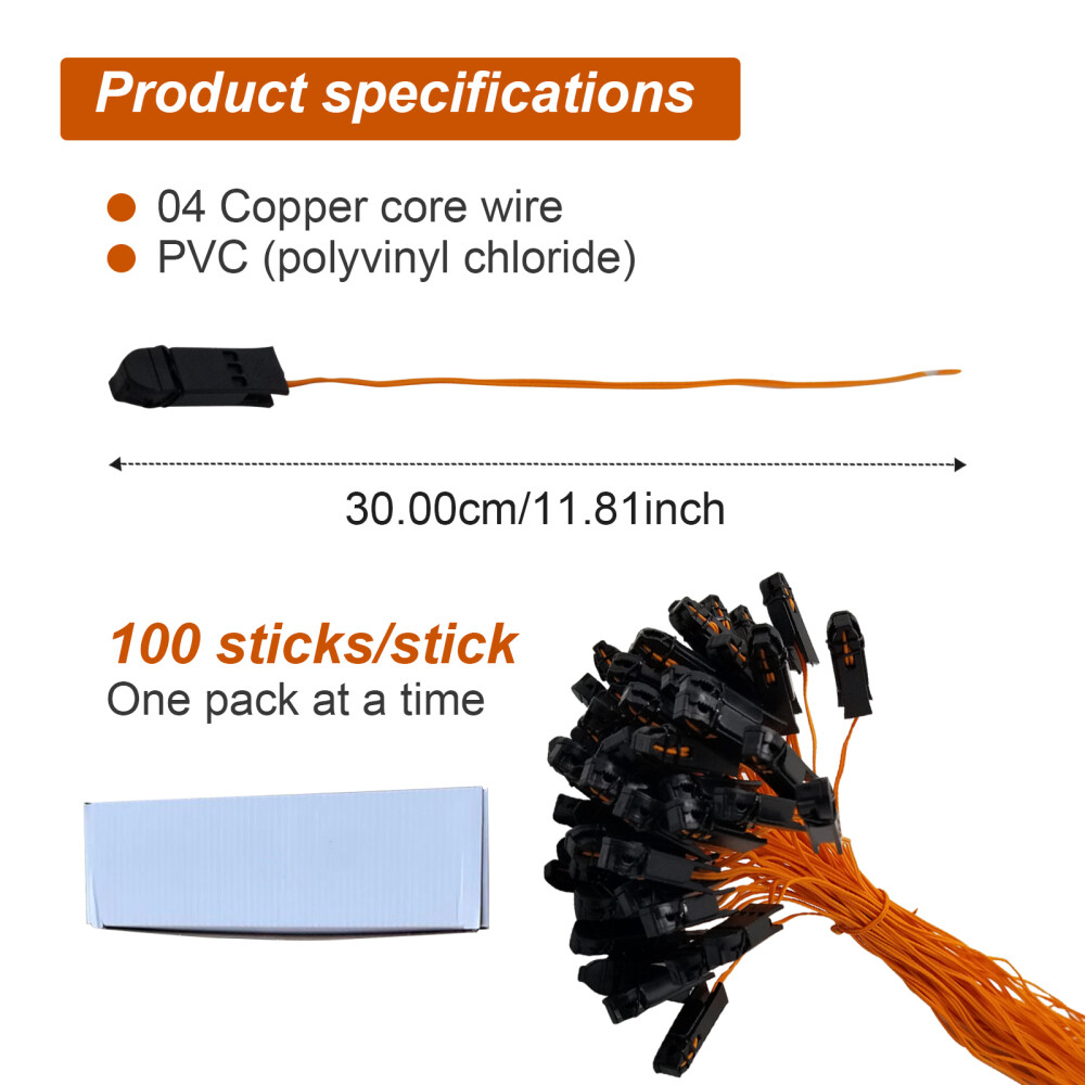 100PCS/LOT 11.81in Electric Connecting Copper Wires for Celebrate Festival Party