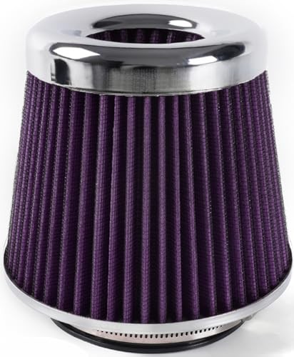 4-Inch Cold Air Intake Filter – Washable, High Performance, 3″ or Short Purple