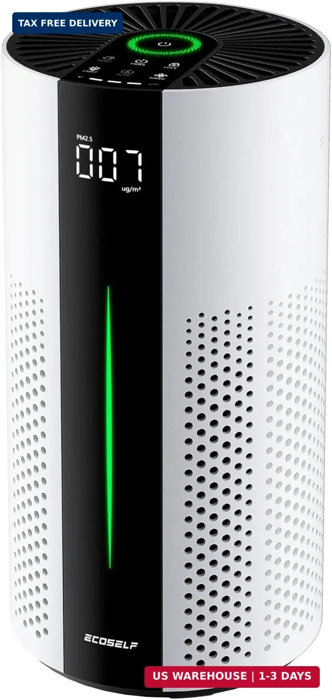 ECOSELF Air Purifiers for Home Large Room up to 1800 Ft², Air Purifiers for Bedr