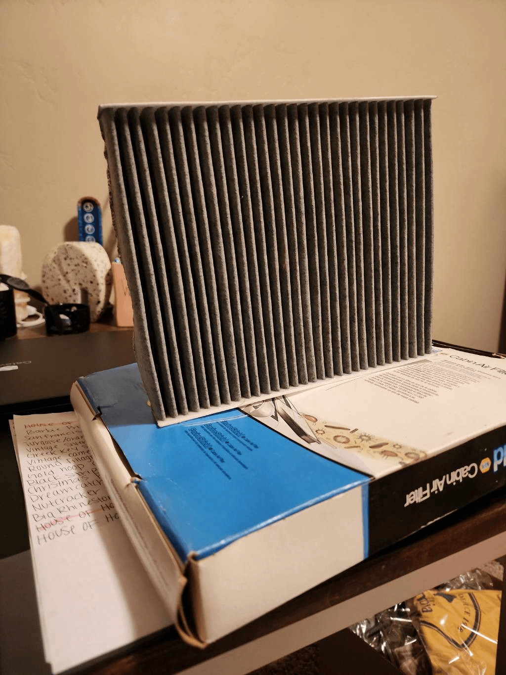 Envirosheild napa cabin air filter 4191