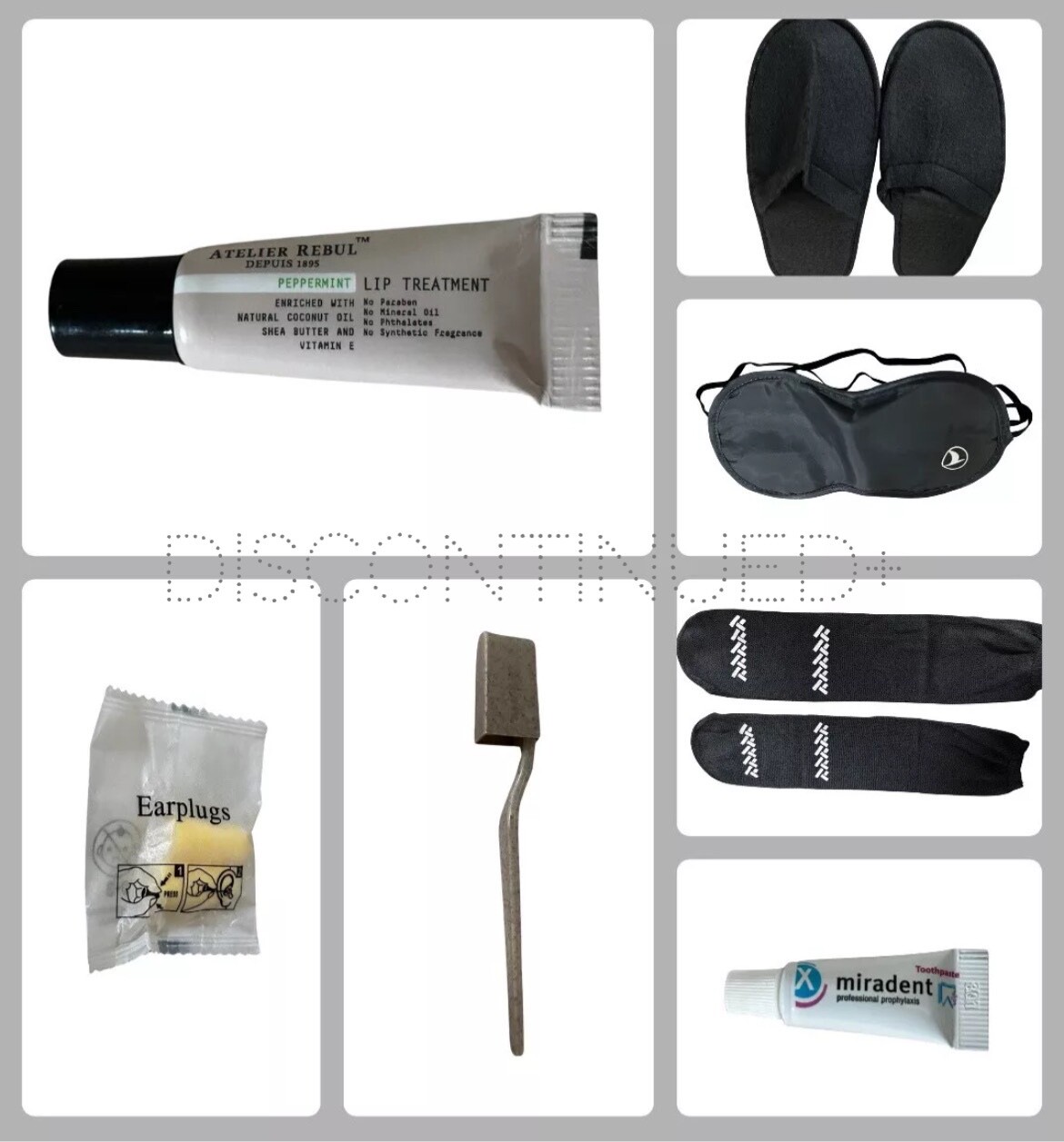 Travel Flight Amenity Kit Reusable Toiletry Zipper Bag By Mandarina Duck
