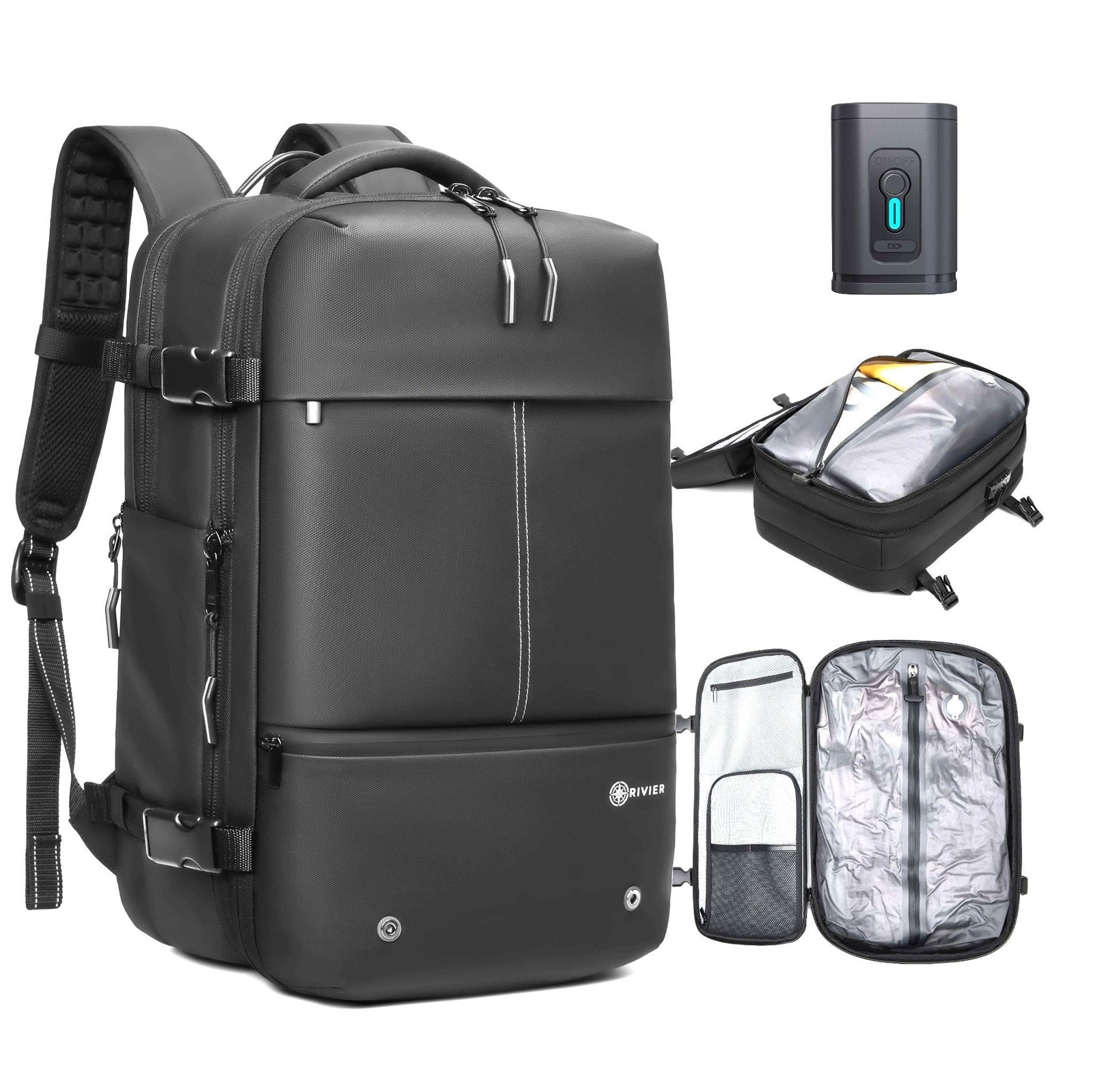 Laptop Travel Backpack Expandable With Vacuum Compression And Pump, Personal …