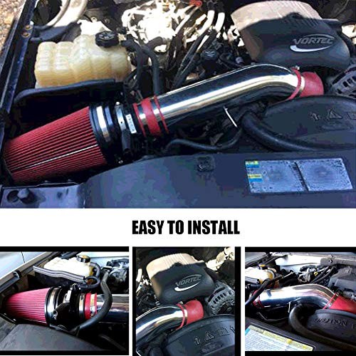 MooSun 4″ Performance Cold Air Intake Kit With Filter For GMC Chevy Chevrolet