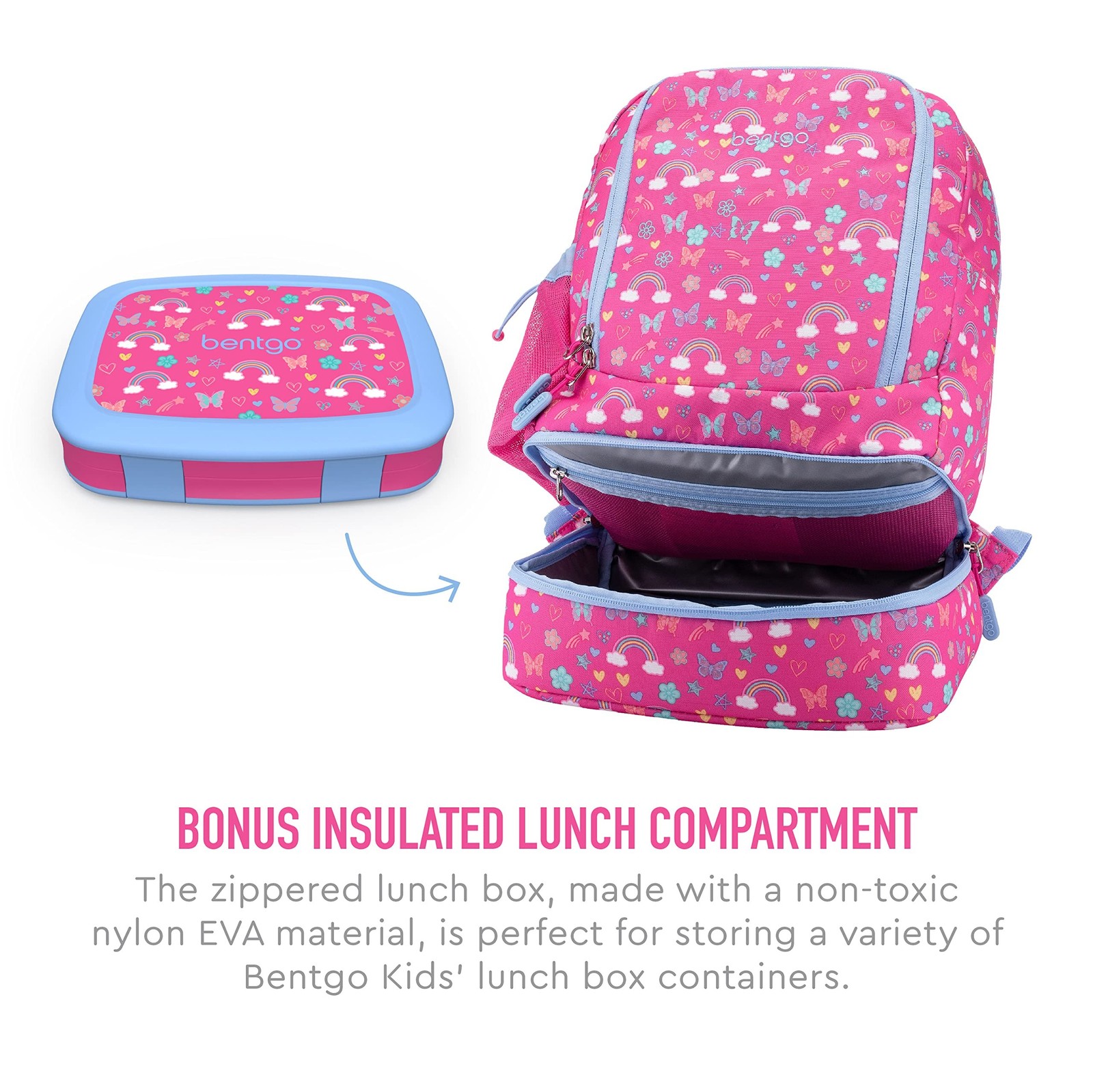 Bentgo 2-in-1 Backpack & Insulated Lunch Bag Set With Kids Prints Lunch Box (…
