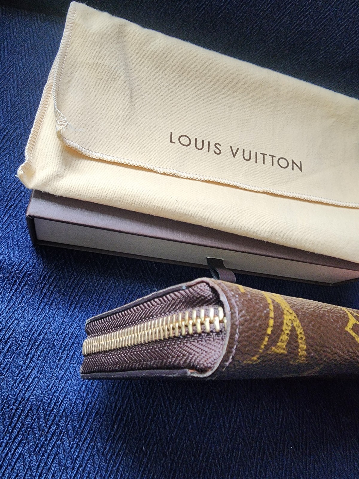 Louis Vuitton Brown Monogram Zip-Around Women’s Wallet with Box & Dust Bag