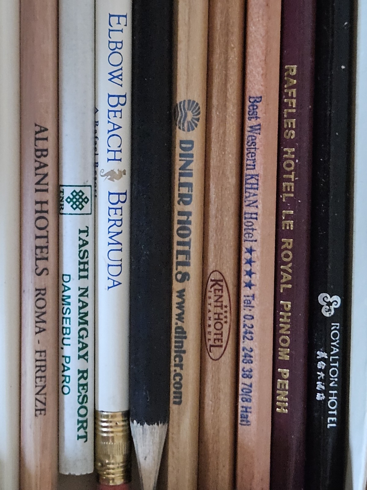 Lot Dozens Hotel Pens/ Pencils. Memories From Around The World. Exotic Locations