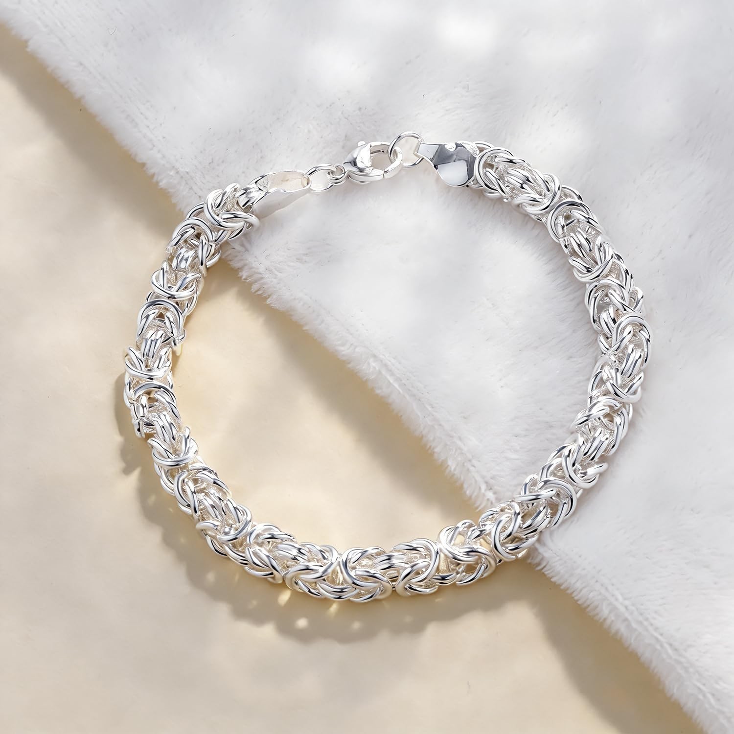 Byzantine Bracelet for Women, 925 Sterling Silver Bracelets for Women, Silver…