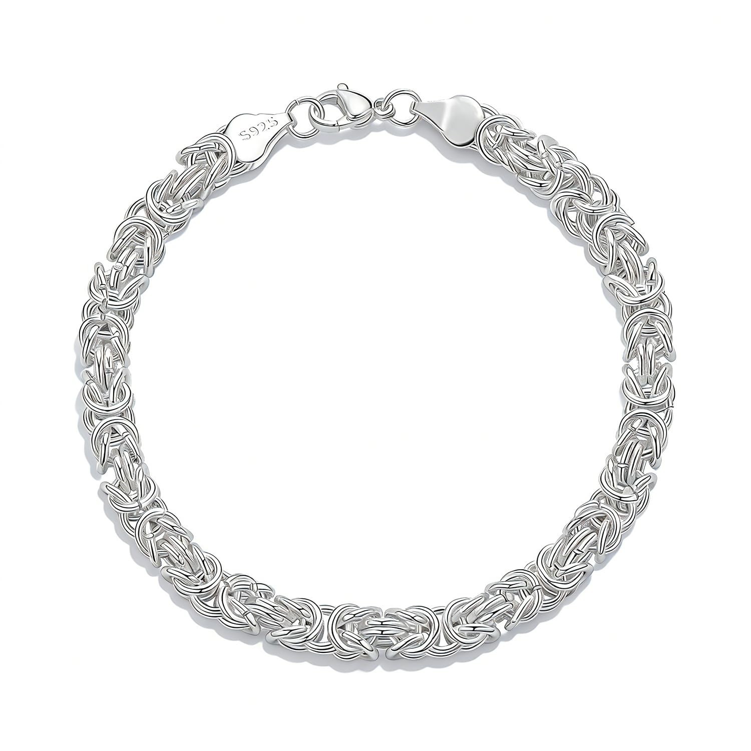 Byzantine Bracelet for Women, 925 Sterling Silver Bracelets for Women, Silver…
