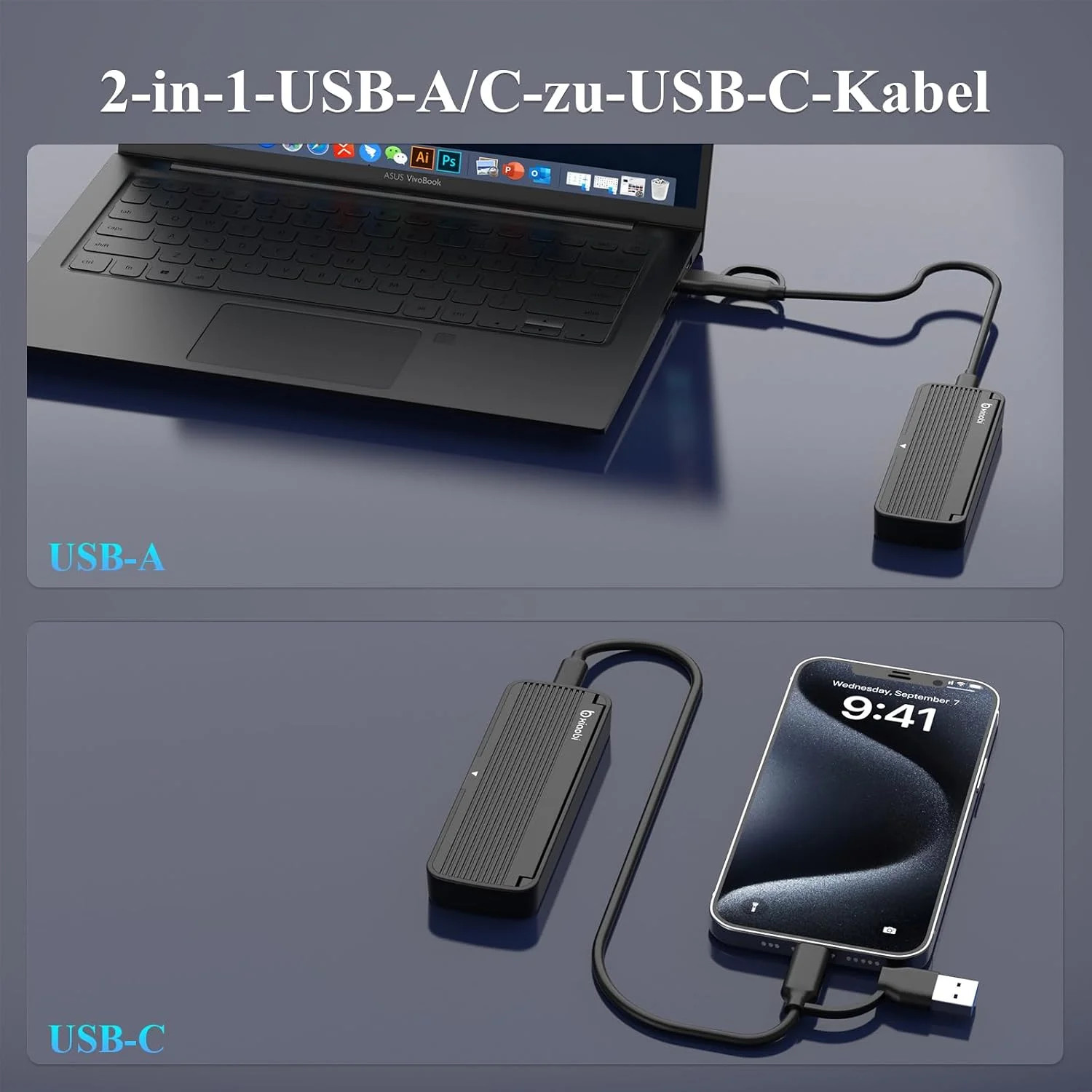 NVMe SSD Enclosure, Tool-Free Installation, Sandwich Style Design | USB 3.2 Gen