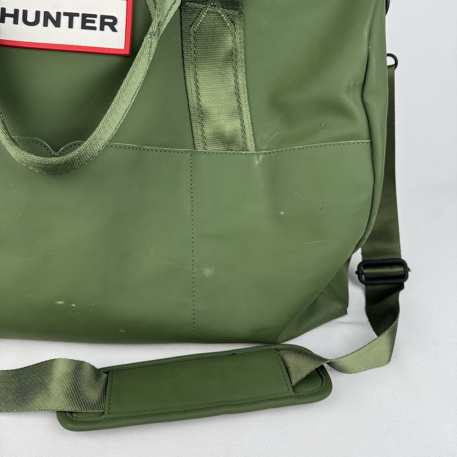 Hunter X Target Large Green Weekender Duffle Bag 20x14x10” Pockets PVC