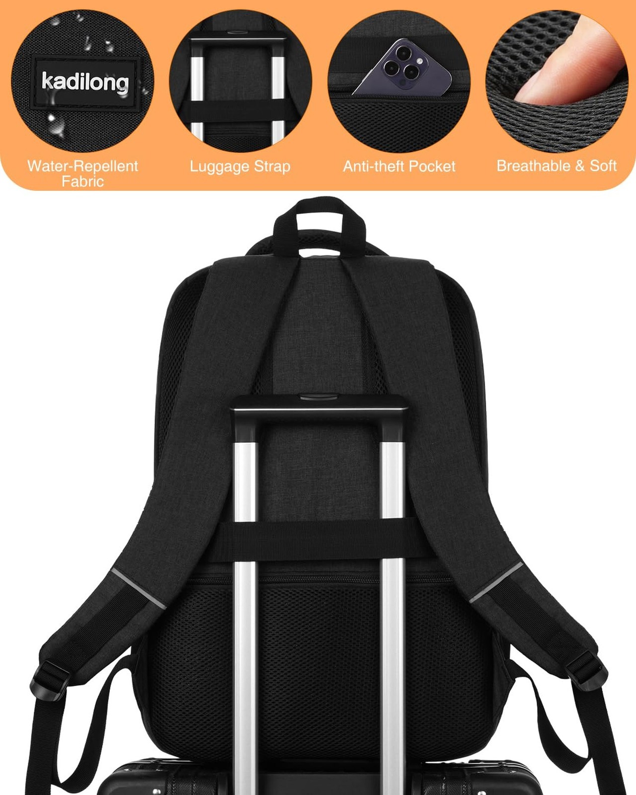 17.3 Inch Laptop Backpack Insulated Backpacks with Cooler Compartment,TSA Lar…