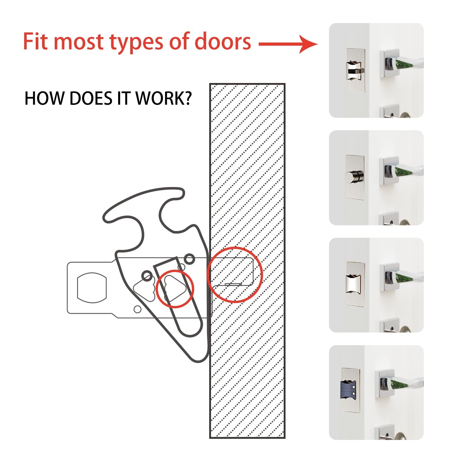 Portable Door Lock for Travel Door Lock Hotel Room Security Devices Apartment…