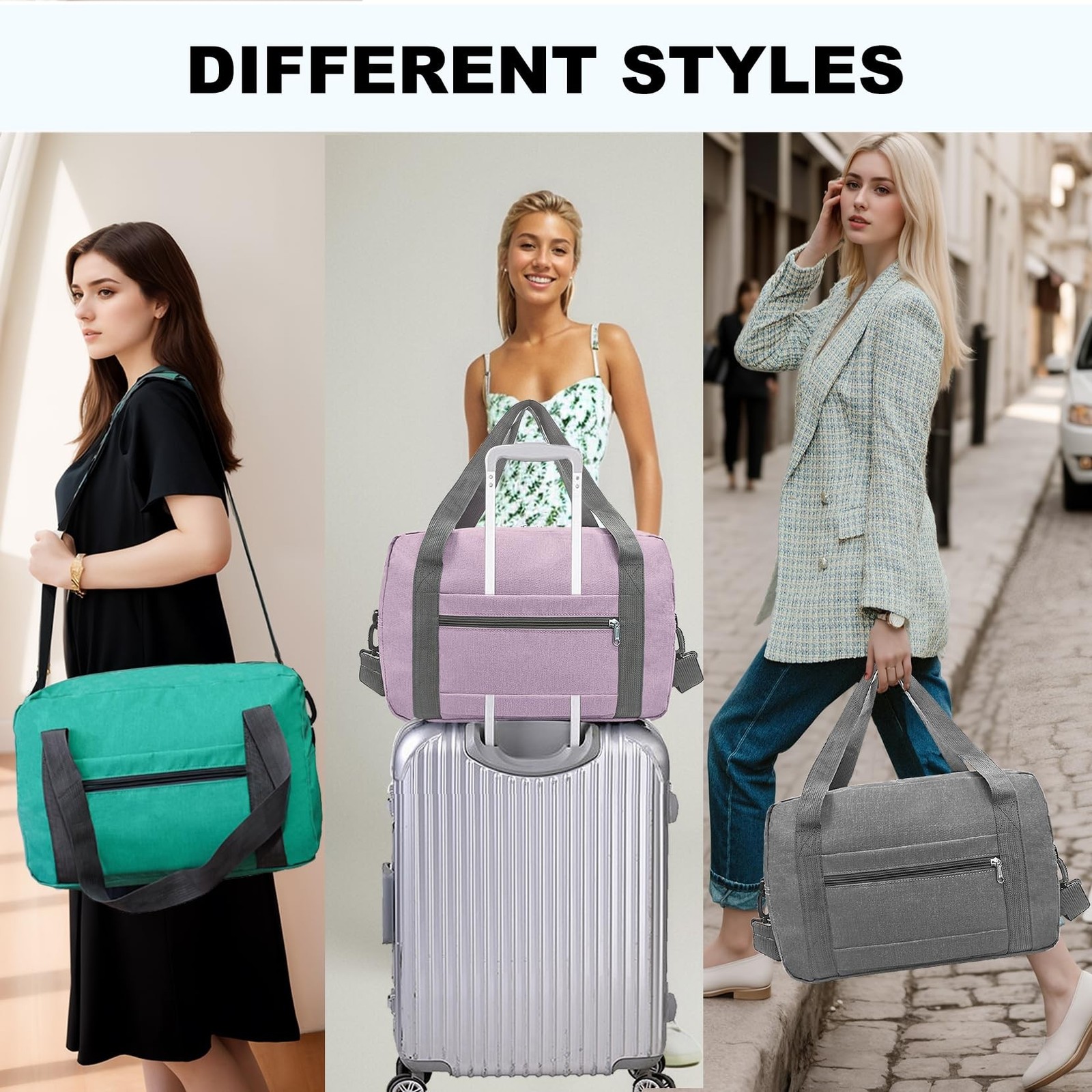 Foldable Carry on Luggage Bag 22x14x9 Personal Item Bag for Airplanes Travel …
