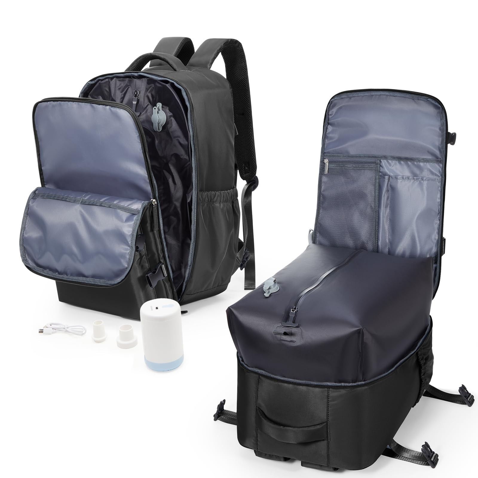 winspansy Vacuum Backpack Travel Essentials with Air Pump Compression Bags fo…