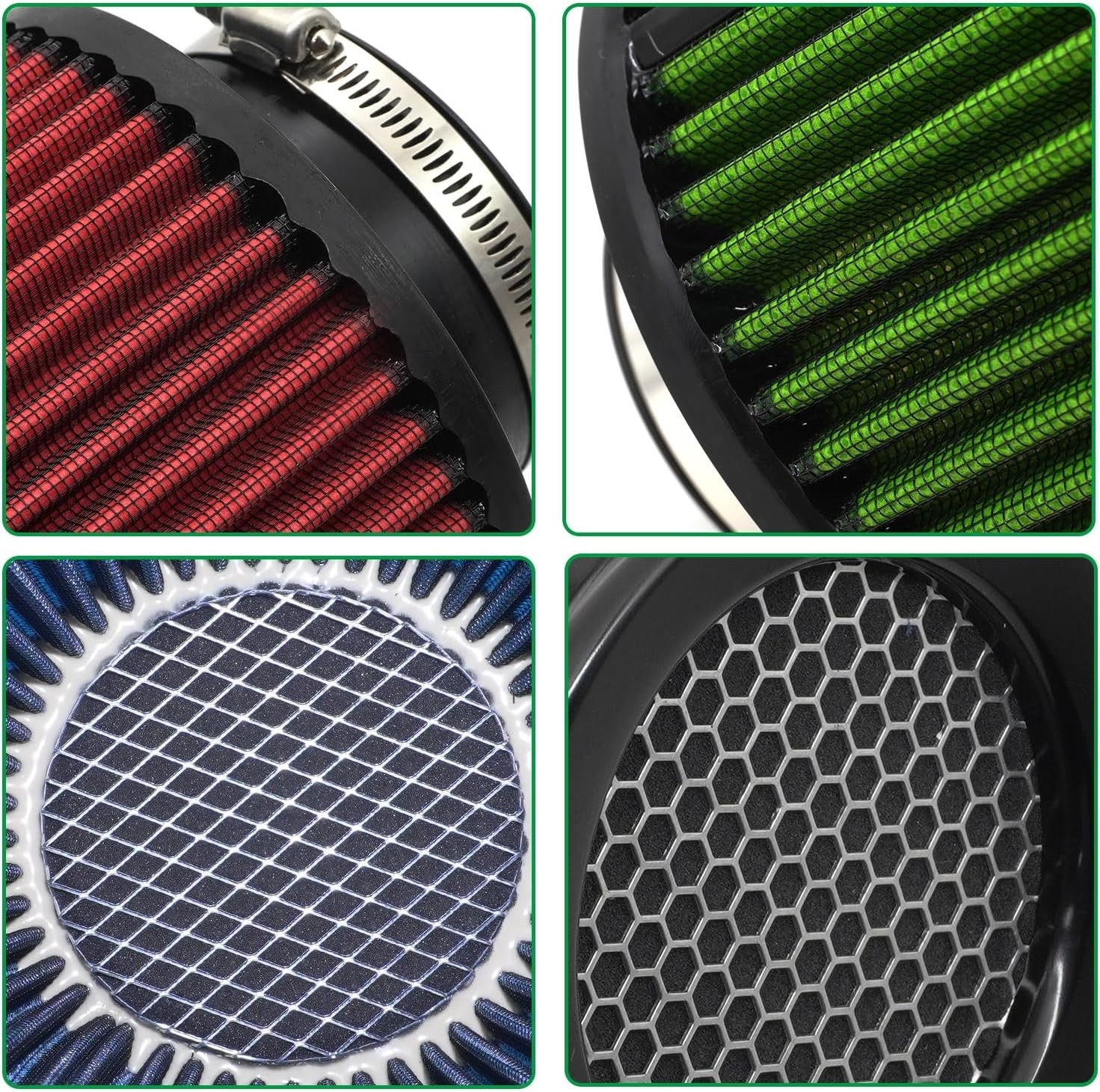 3 3.5 4 inch Cold Air Intake Filter 76mm 89mm 101mm Performance Con… Fast Ship