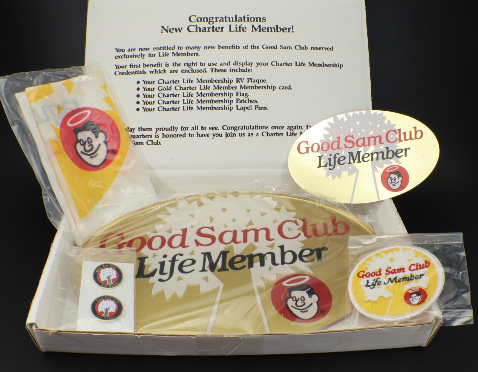 Good Sams Club LIFE MEMBERSHIIP KIT New Charter in Mailing Box NOS