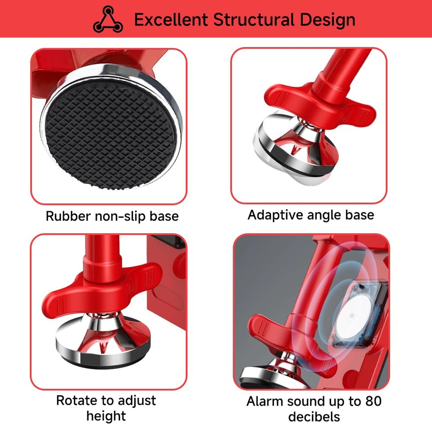 Portable Alarm Door Stopper for Additional Safety in Hotel,Apartment and Bedr…