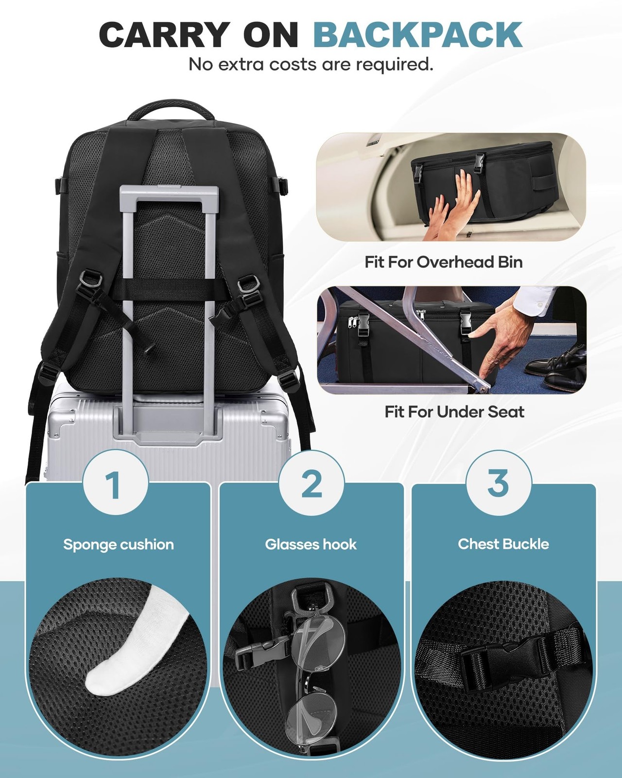 coofay Large Vacuum Backpack Travel with Pump Vacpack Travel Backpack with Va…