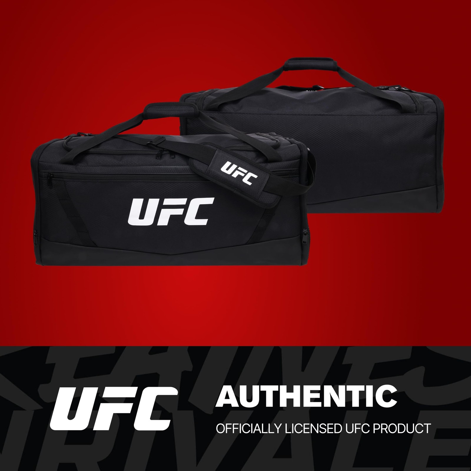 UFC Gym Bag, 25 Inch Extra Large Travel Duffel Bag for Men and Women, Shoe Co…